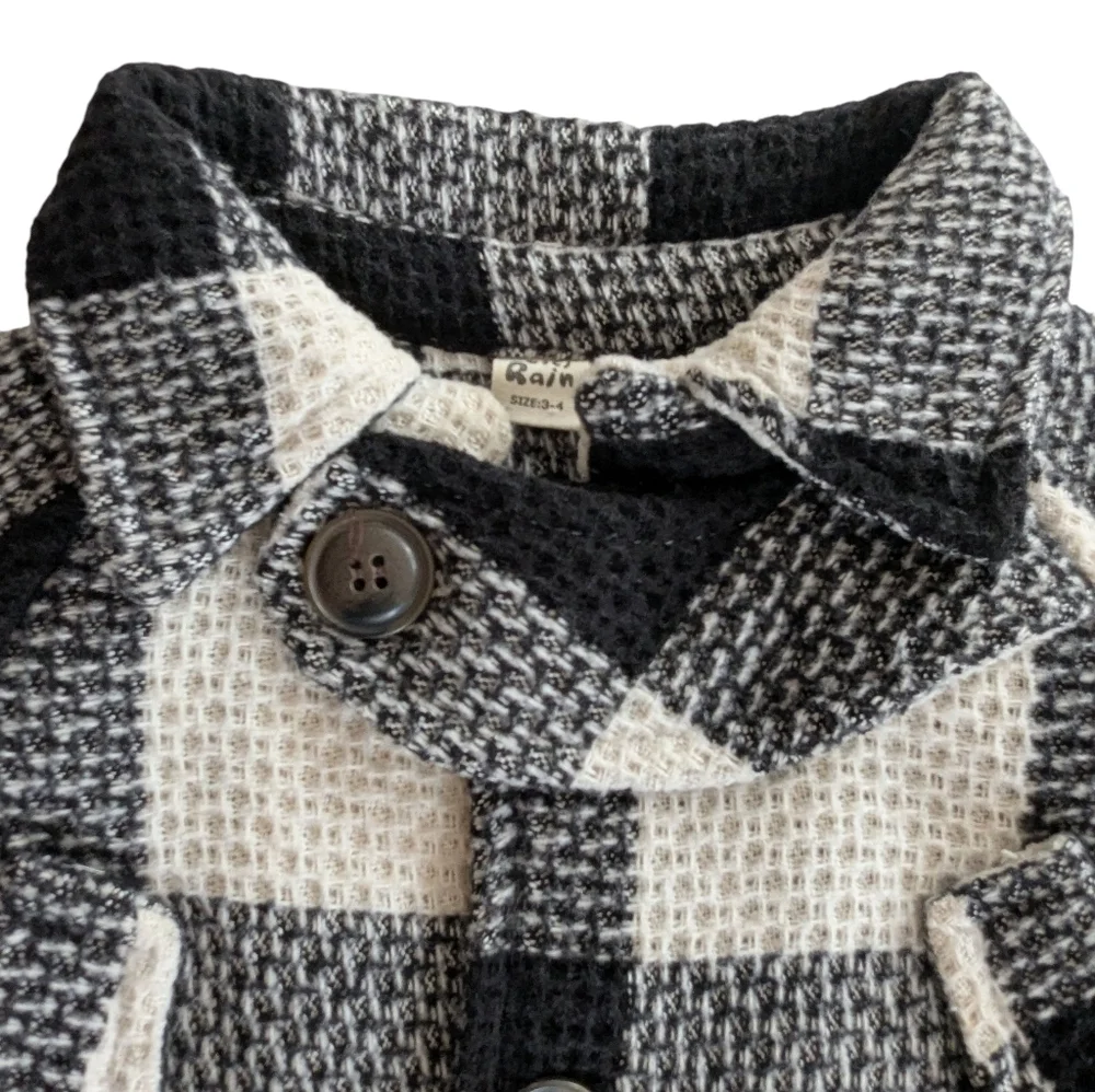 Cici Rain Fleece Lined Plaid Jacket Size 3/4